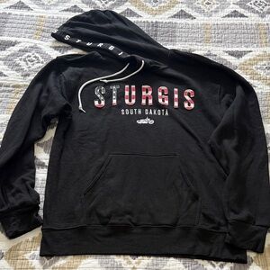 Sturgis Black Hoodie with Graphic Print